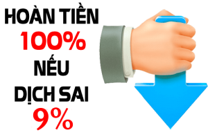 cam kết hoàn tiền nếu dịch sai