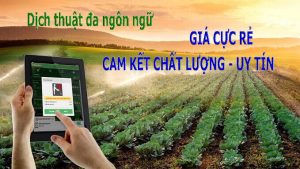 Địa chỉ dịch thuật tiếng anh chuyên ngành nông nghiệp