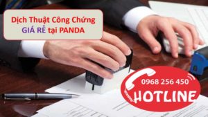 Văn phòng công chứng dịch thuật giá rẻ Panda