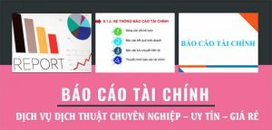 Yêu cầu cần thiết trong dịch báo cáo tài chính
